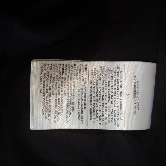 Banana Republic Classic Black Blazer/Suit Jacket - Picture 4 of 5